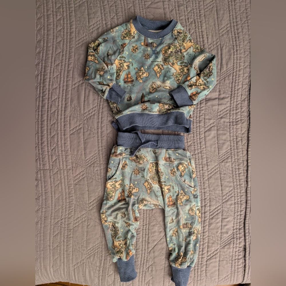 Bamboo: Little Crowns And Capes Neverland Map Jogger Set